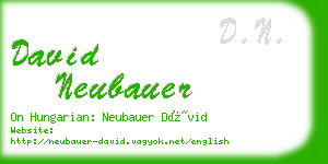 david neubauer business card